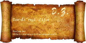 Darányi Zita névjegykártya